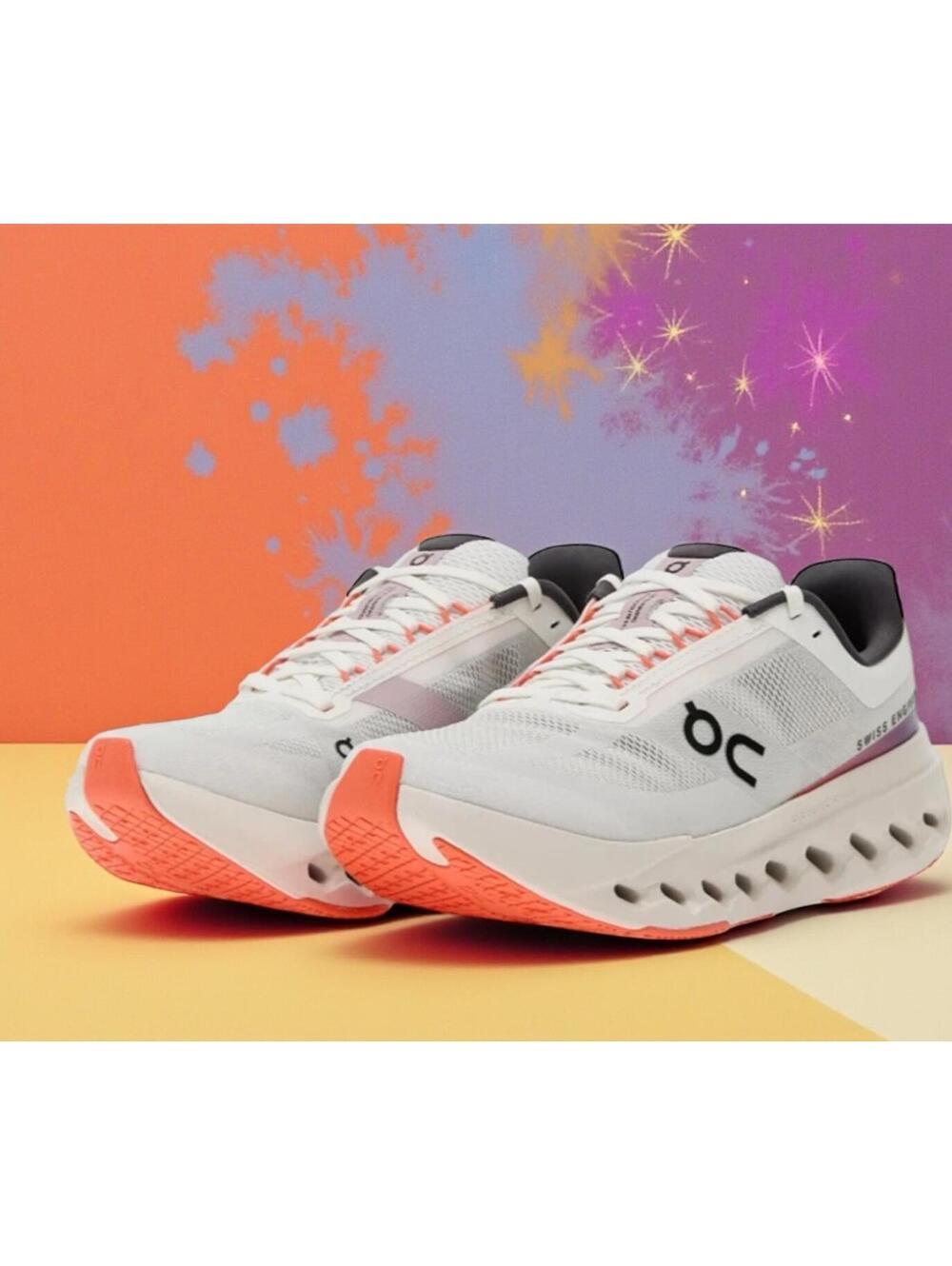 On Cloud Men's Size 12 Cloudsurfer Next Running Shoes White/Flame